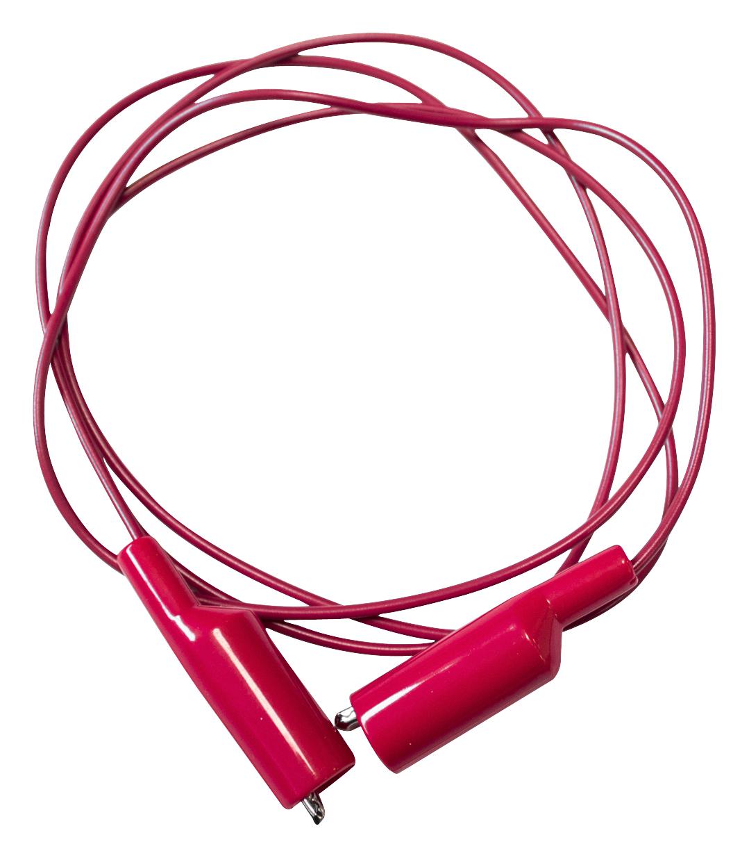 Mueller Electric Bu-3030-A-24-2 Test Lead, Alligator Clip, Red, 48