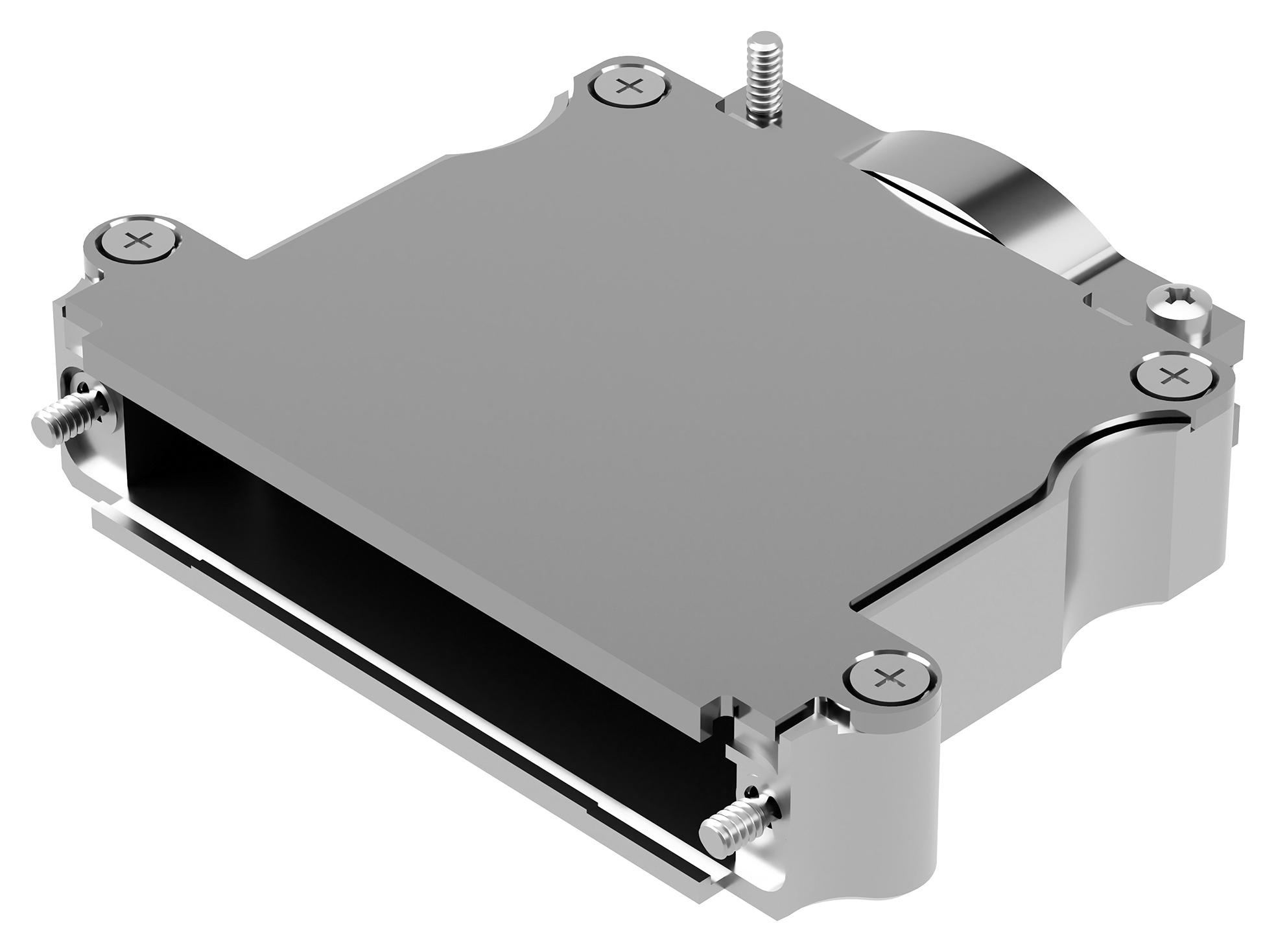 Positronic D37000Ane0 D Sub Backshell, 180Deg, Size Dc, Alum