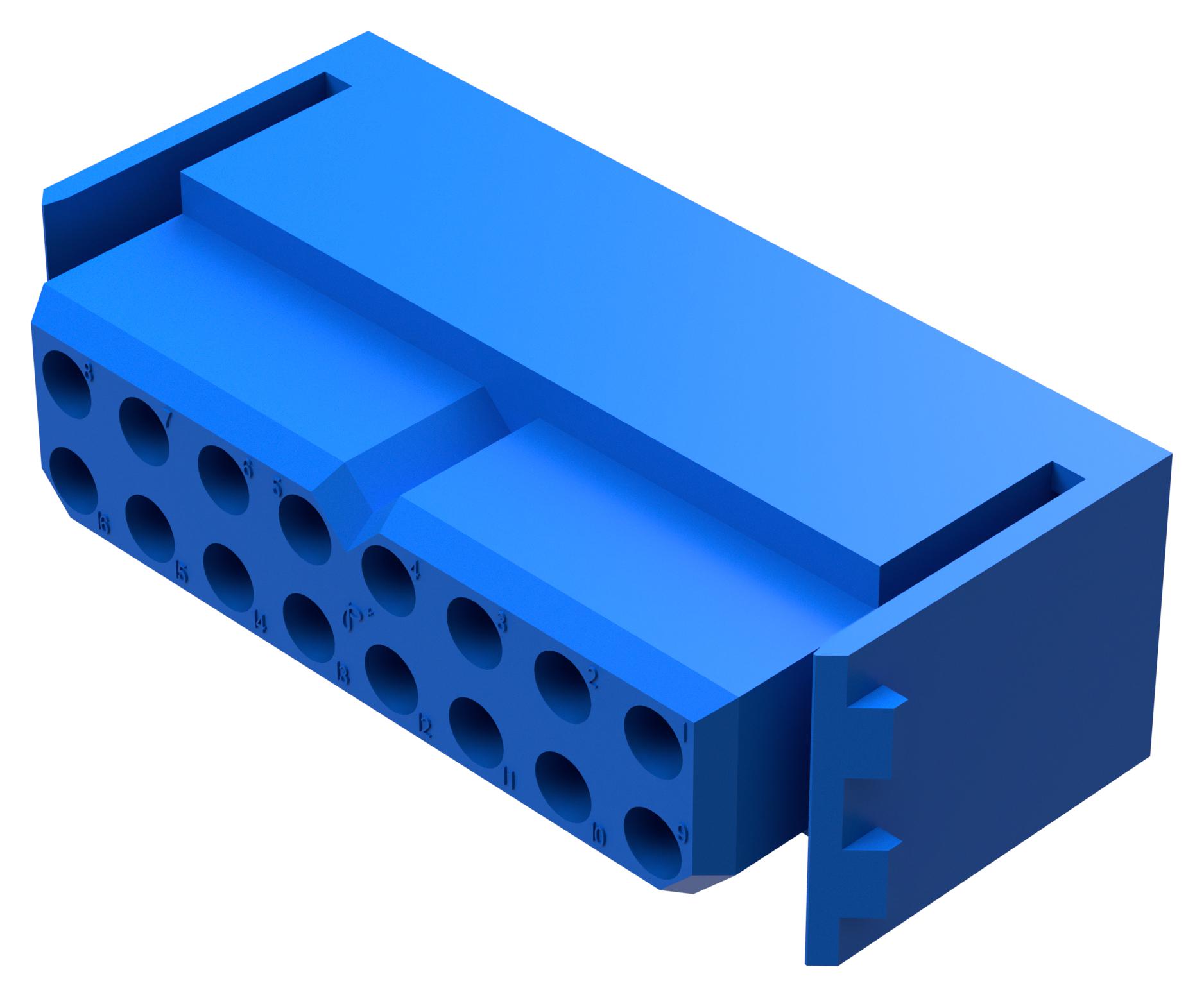 Positronic Plb16M0000/aa Rect Pwr Housing, Plug, Latch, Pet+Gf