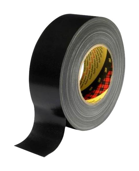 3M 389, Black, 50M X 75Mm Tape, Cloth, 50M X 75Mm, Black