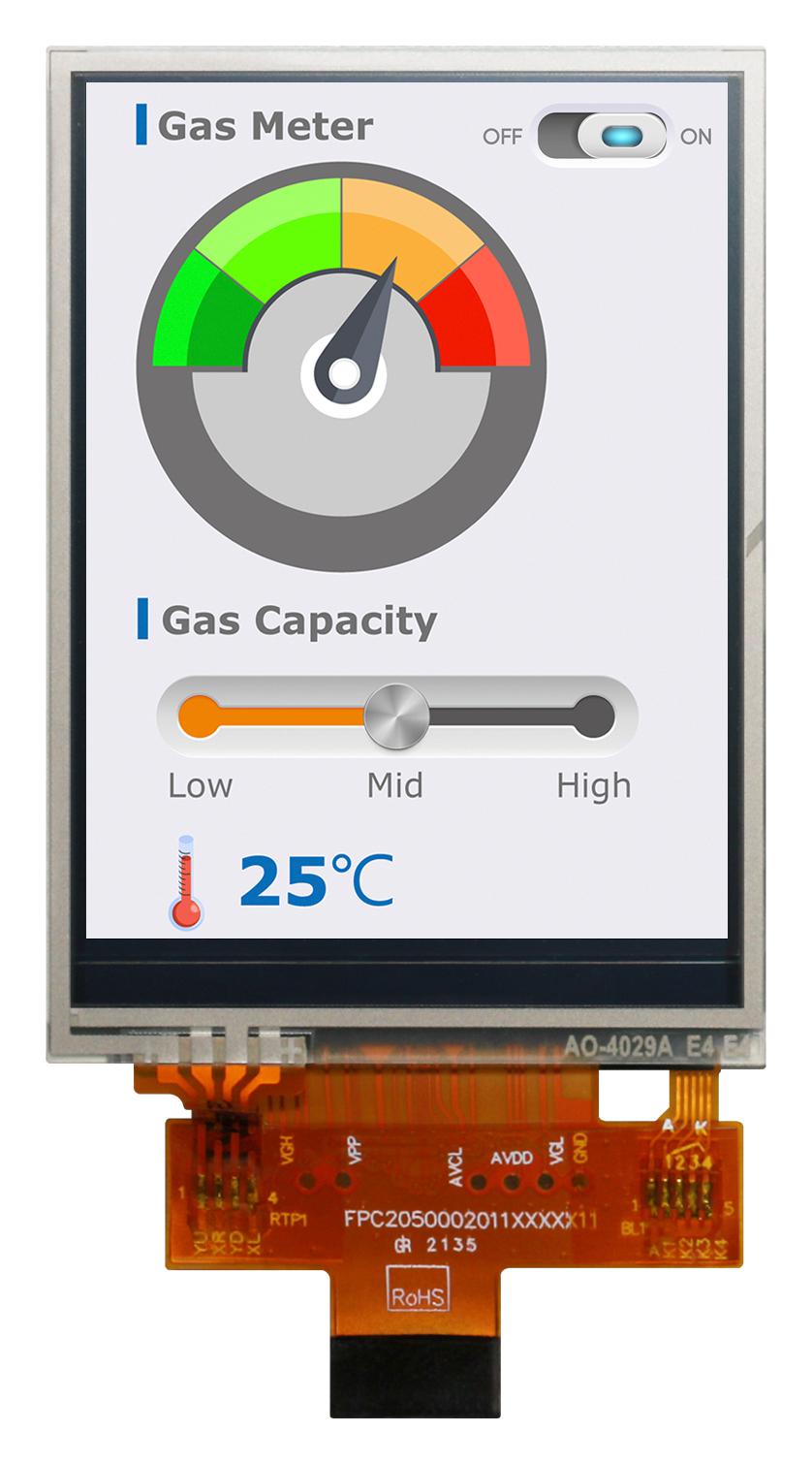 Midas Displays Mdt0240A12Ssr-Spi Lcd Tft Display, 2.4, Spi, Rgb