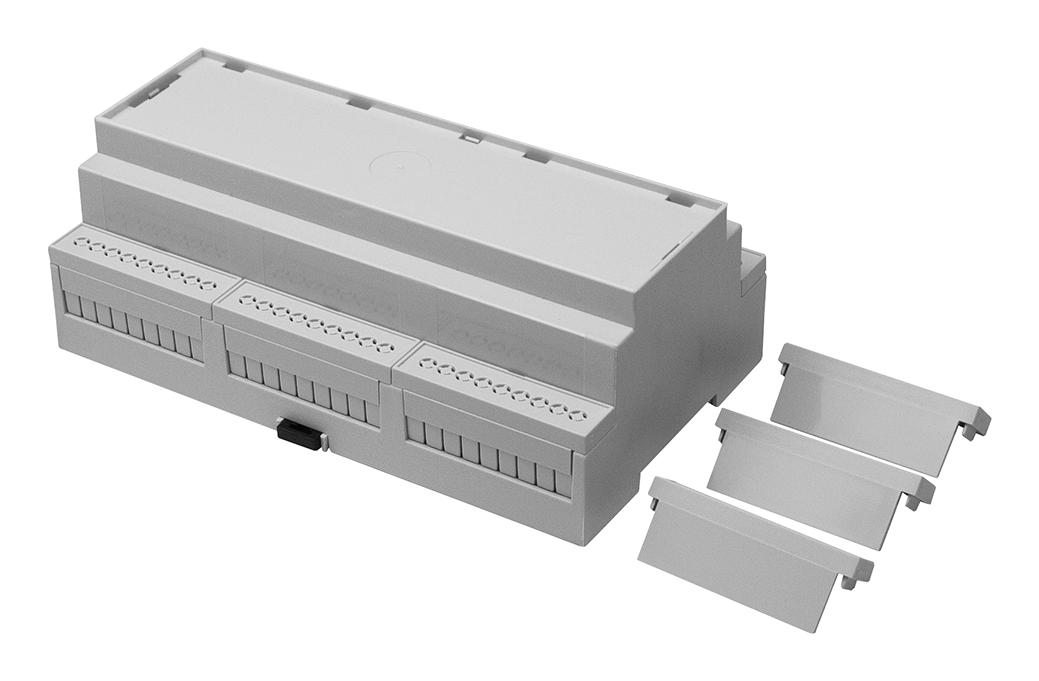 Camdenboss Cnmb/9St/kit Enclosure, Pc, Din Rail, Light Grey