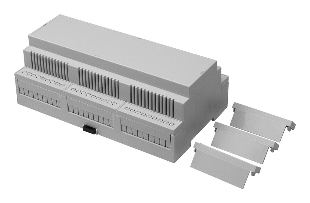 Camdenboss Cnmb/9V/kit Enclosure, Pc, Din Rail, Light Grey