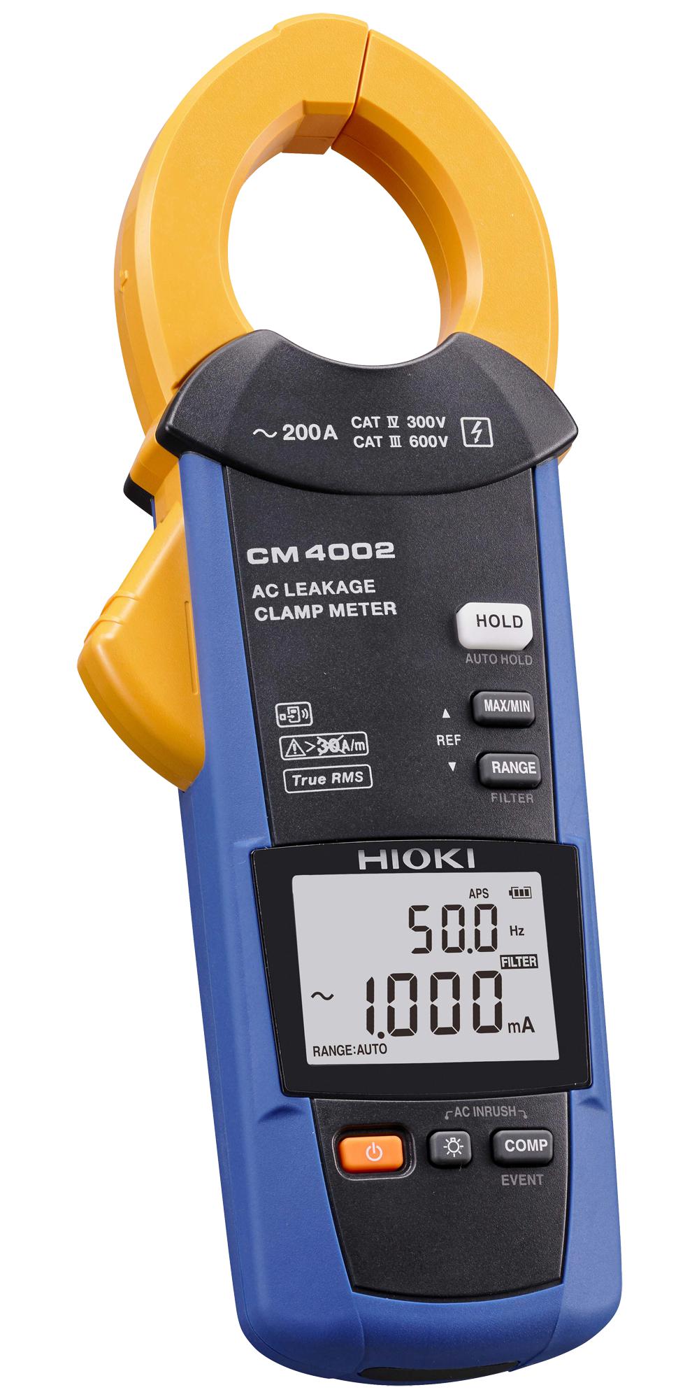 Hioki Cm4002 Clamp Meter, True Rms, 200A, Auto/manual