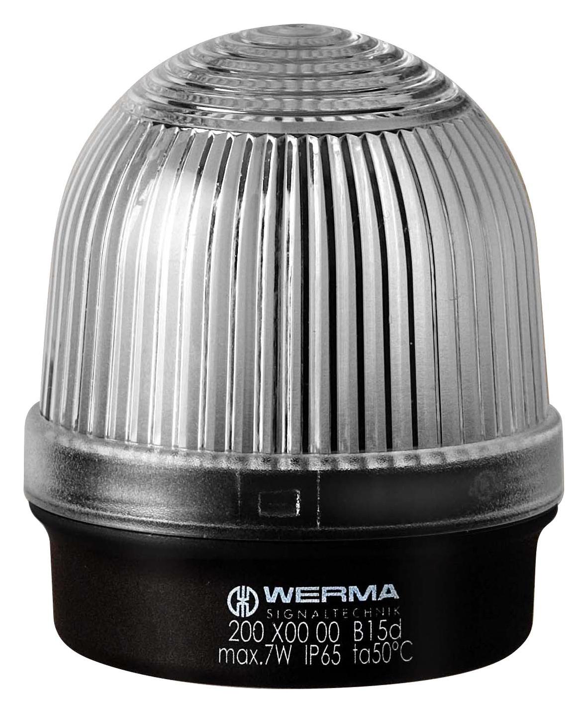 Werma 20040000 Beacon, Steady, White, 230Vac/dc