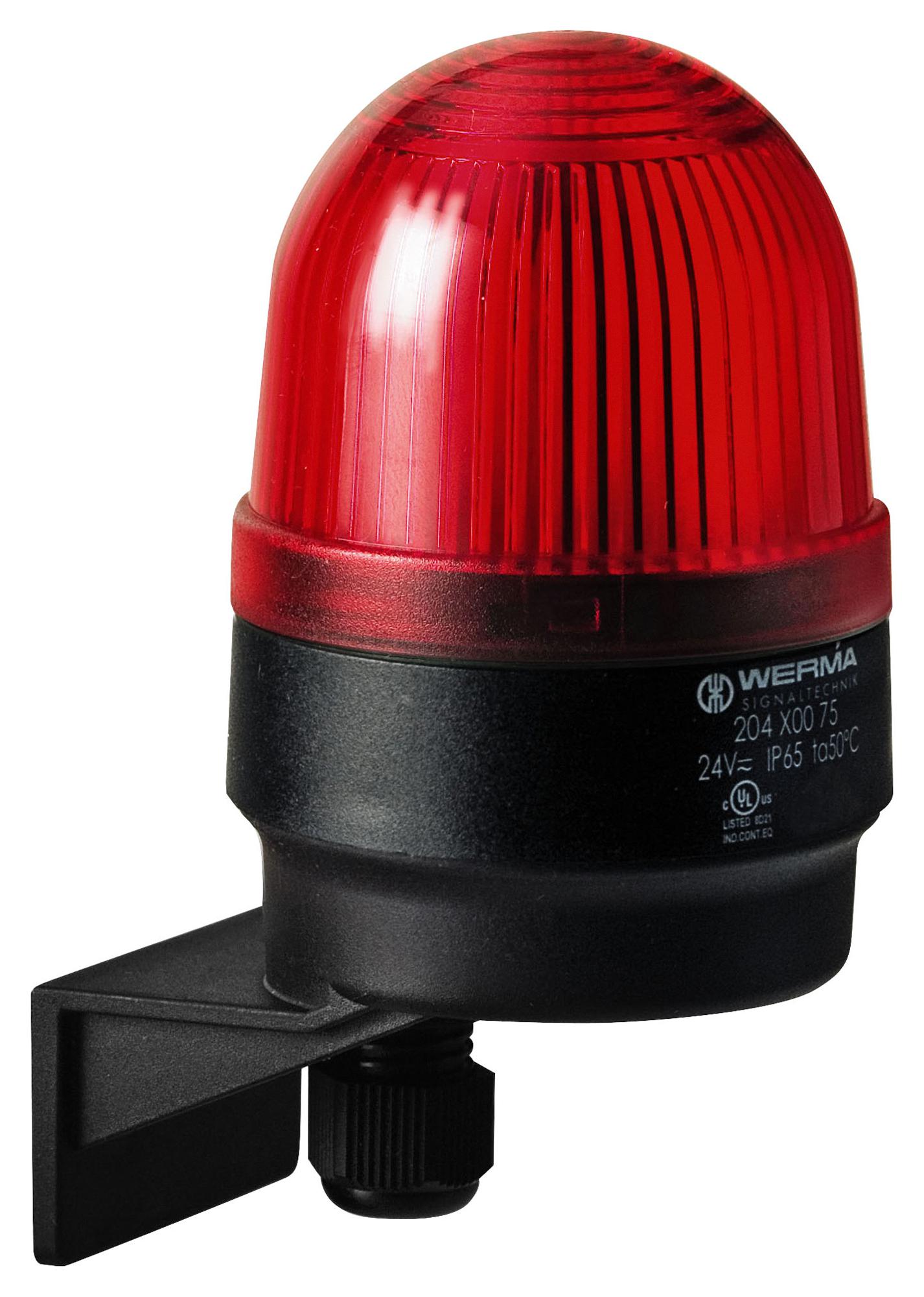 Werma 20510067 Beacon, Xenon, Flashing, Red, 115Vac