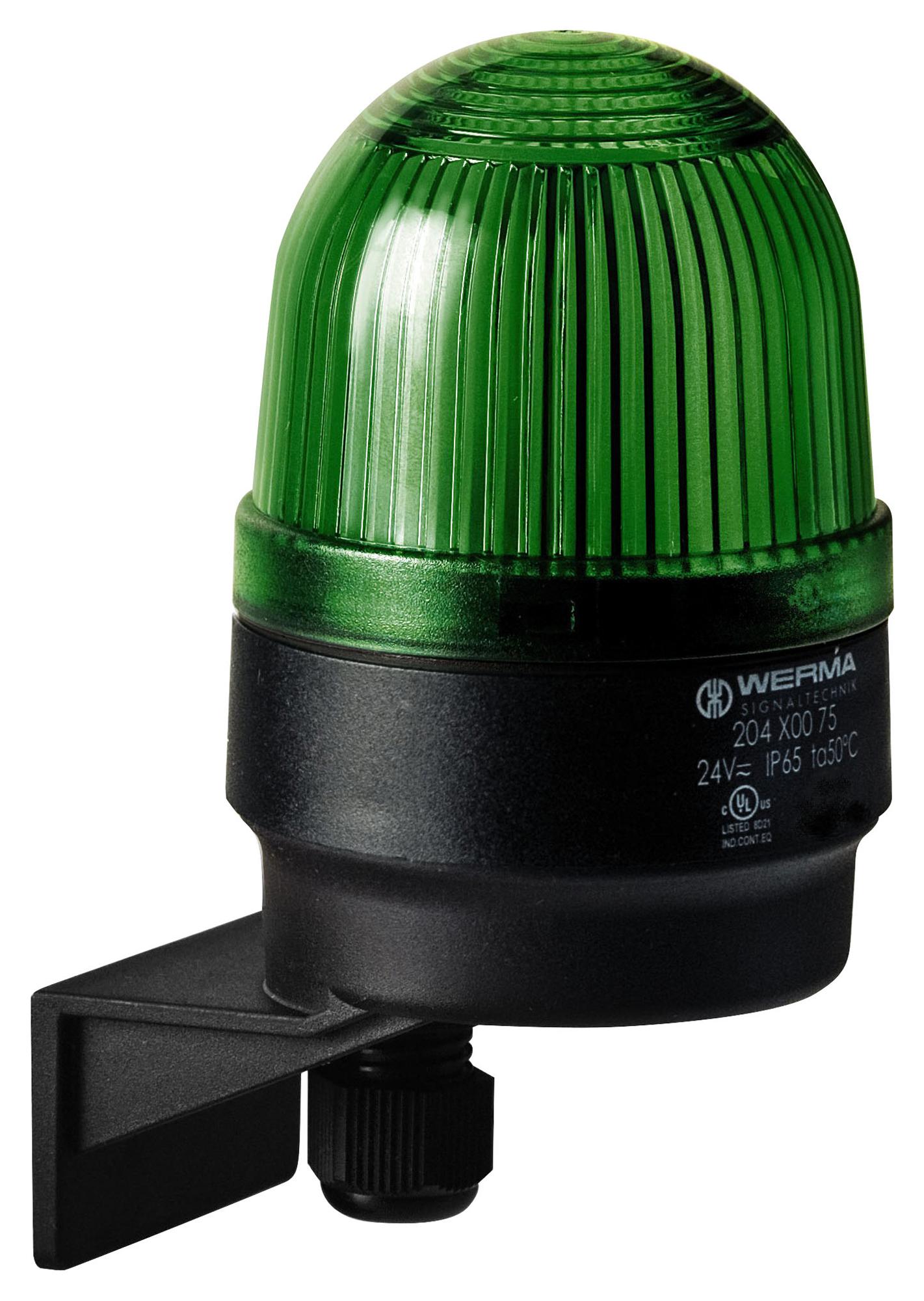 Werma 20420075 Beacon, Led, Steady, Green, 24Vac/dc