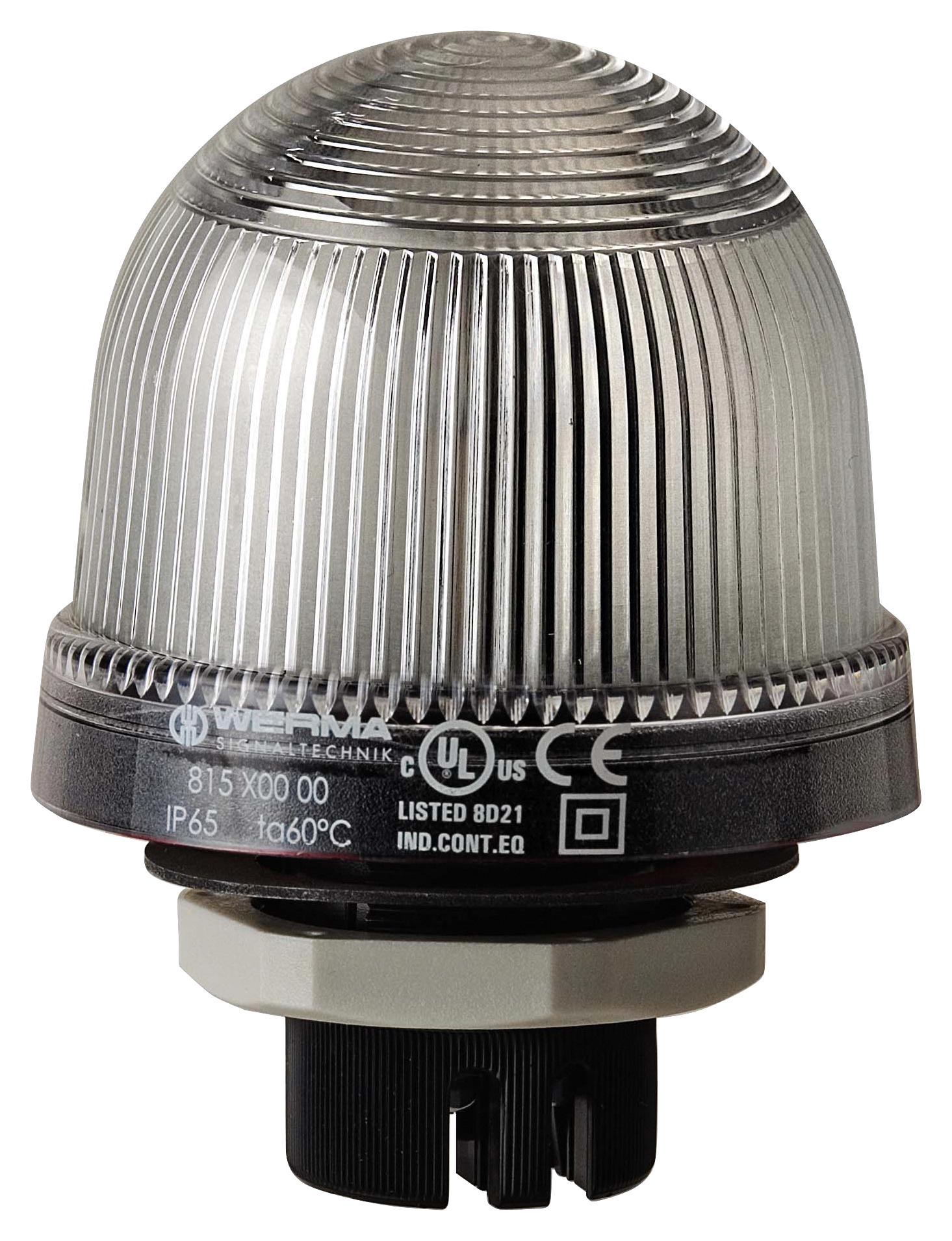 Werma 81640055 Beacon, Led, Steady, White, 24Vac/dc