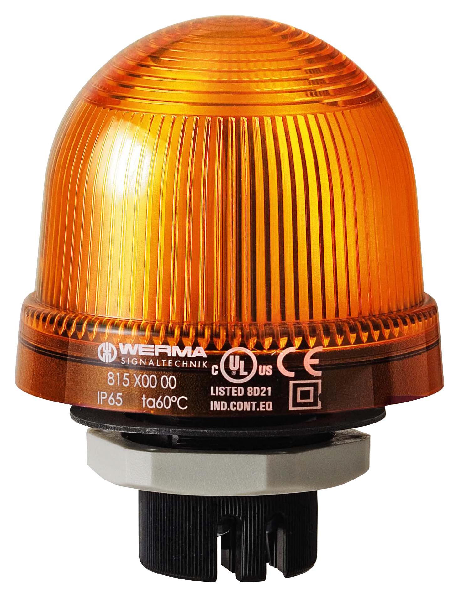 Werma 81730054 Beacon, Xenon, Flashing, Yellow, 12Vdc