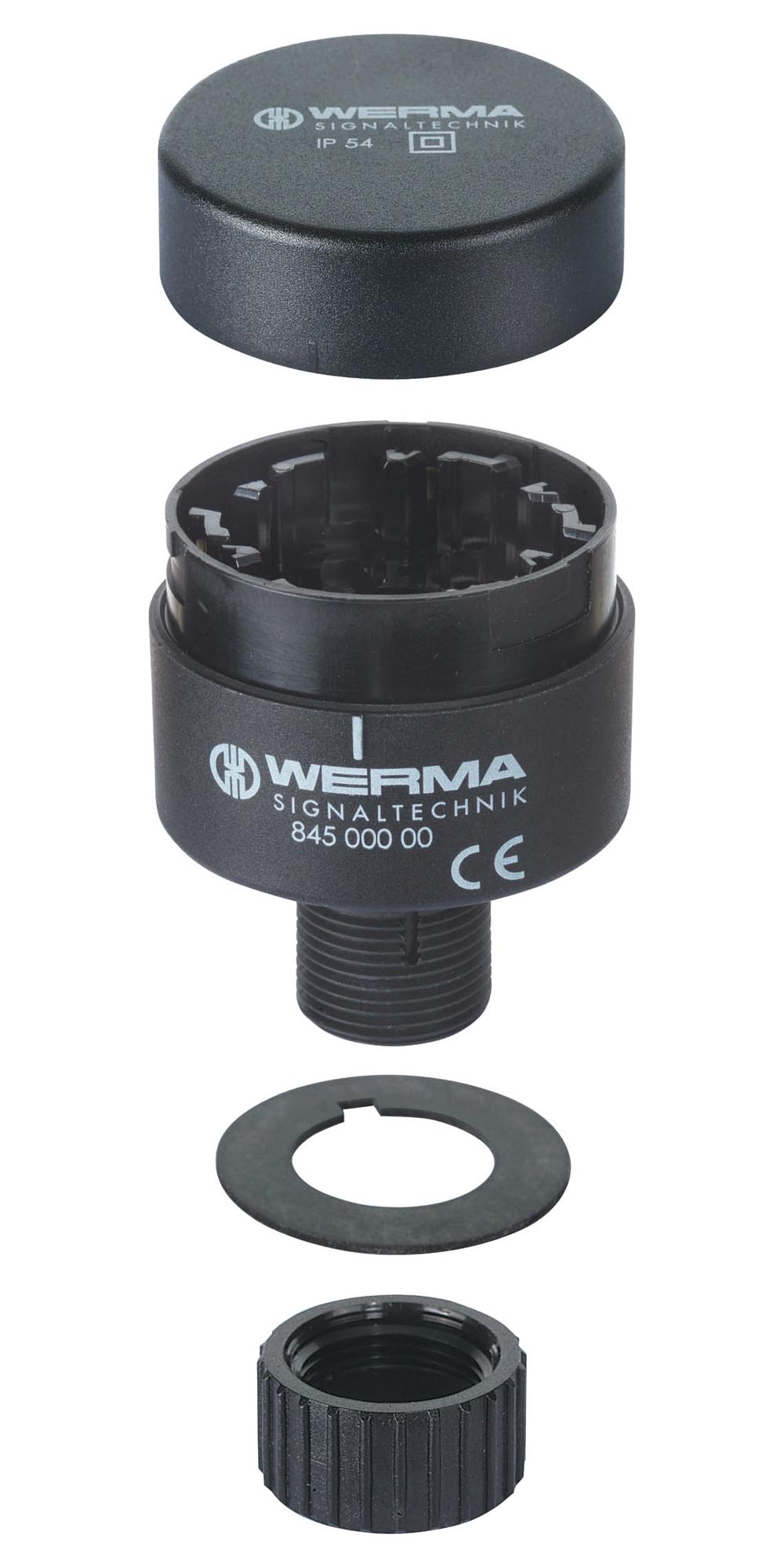 Werma 84500000 Terminal Element, Pa-Gf, Black, Ip54