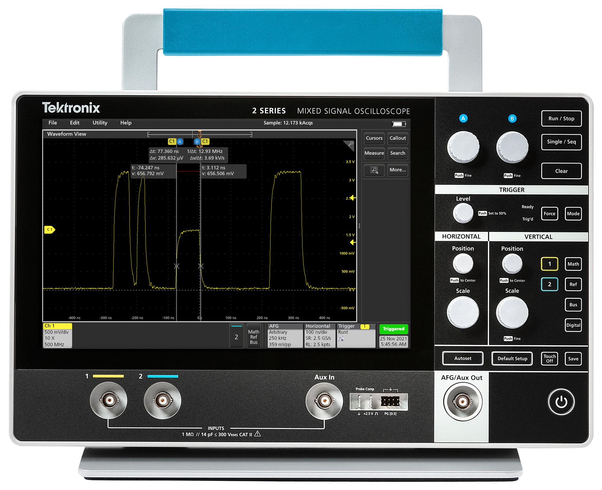 Tektronix Mso22 2-Bw-500 Oscilloscope, 500Mhz, 2.5Gsps