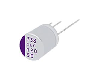 Panasonic 50Sek33M Cap, 33Uf, 50V, Alu Elec Radial, Polymer