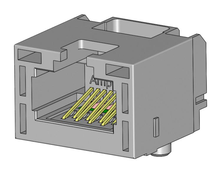 Amphenol Communications Solutions Rje3A1880402 Rj45 Conn, R/a Jack, 8P8C, 1Port, Smt