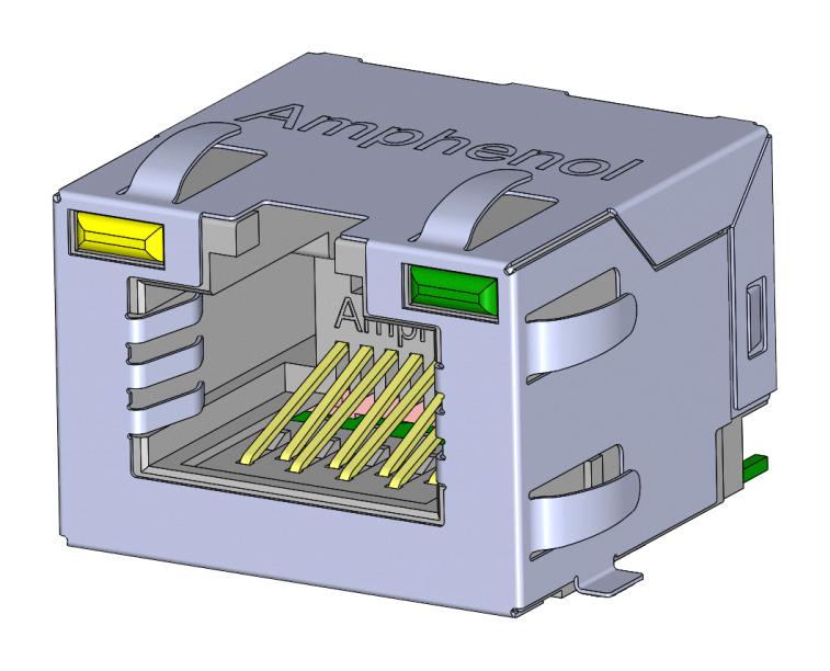 Amphenol Communications Solutions Rje3A1881441 Rj45 Conn, R/a Jack, 8P8C, 1Port, Smt