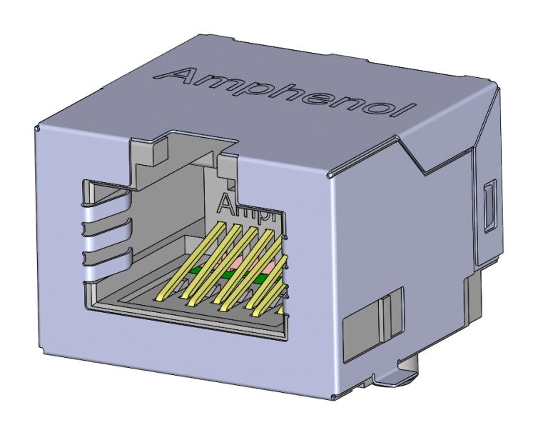 Amphenol Communications Solutions Rje3A1886402 Rj45 Conn, R/a Jack, 8P8C, 1Port, Smt