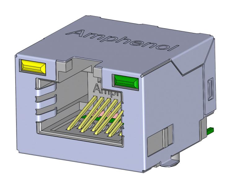 Amphenol Communications Solutions Rje3A18864A2 Rj45 Conn, R/a Jack, 8P8C, 1Port, Smt