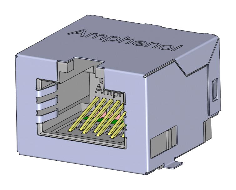 Amphenol Communications Solutions Rje3A1886401 Rj45 Conn, R/a Jack, 8P8C, 1Port, Smt