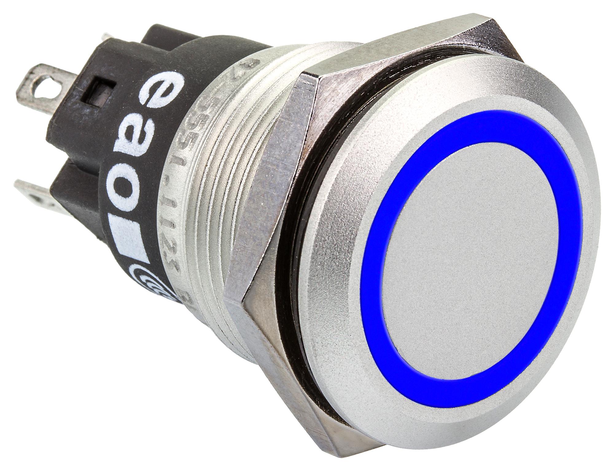 Eao 82-5151.0123 Led Panel Indicator, Blue, 19Mm, 12V