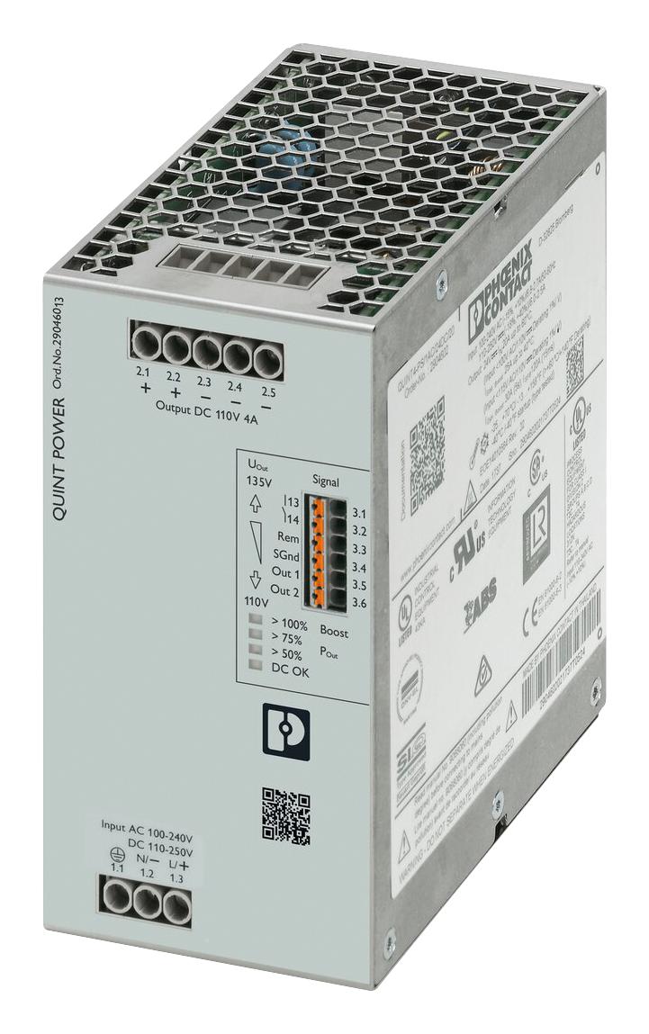 Phoenix Contact 2904613 Power Supply, Ac-Dc, 110V, 4A