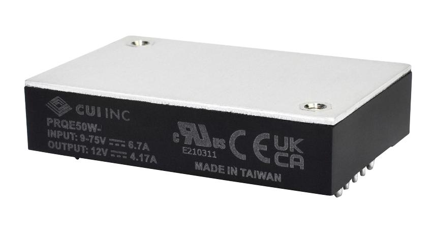 Cui Prqe50W-E12-S15-D Dc-Dc Converter, 15V, 3.33A