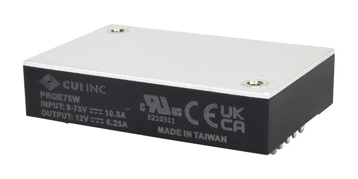 Cui Prqe75W-E12-S24-D Dc-Dc Converter, 24V, 3.12A