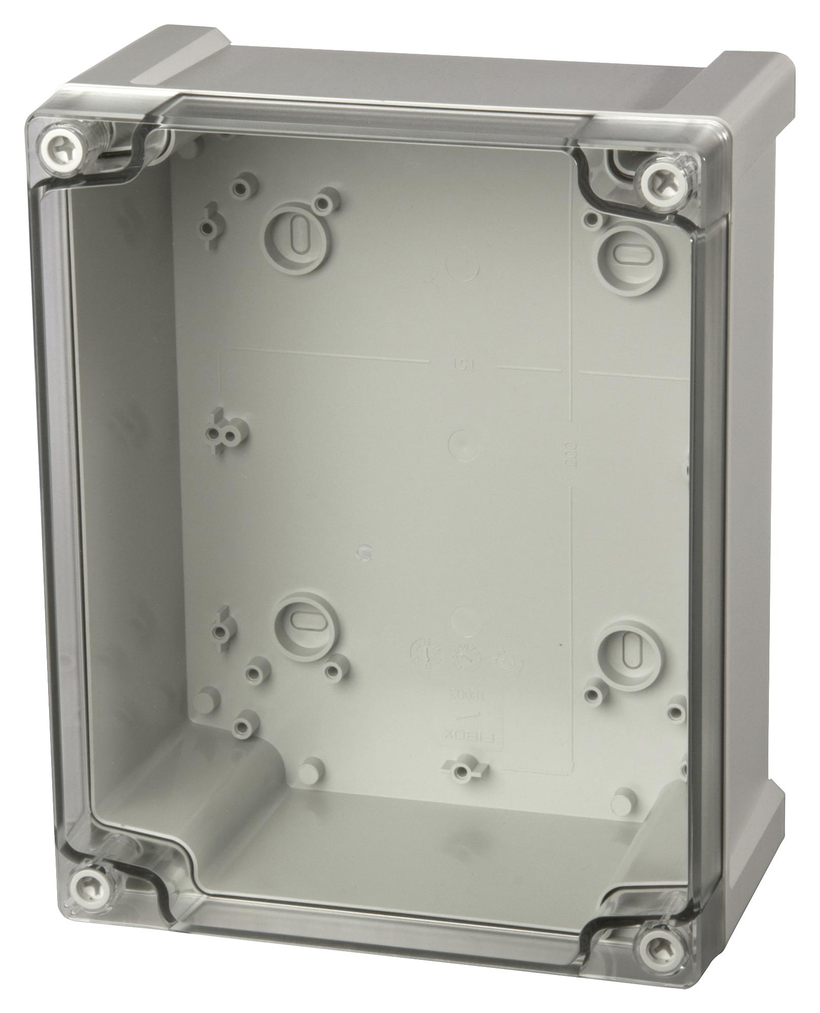 Fibox Tpc 342912T Enclosure Enclosure, Multipurpose, Pc, Grey/trans