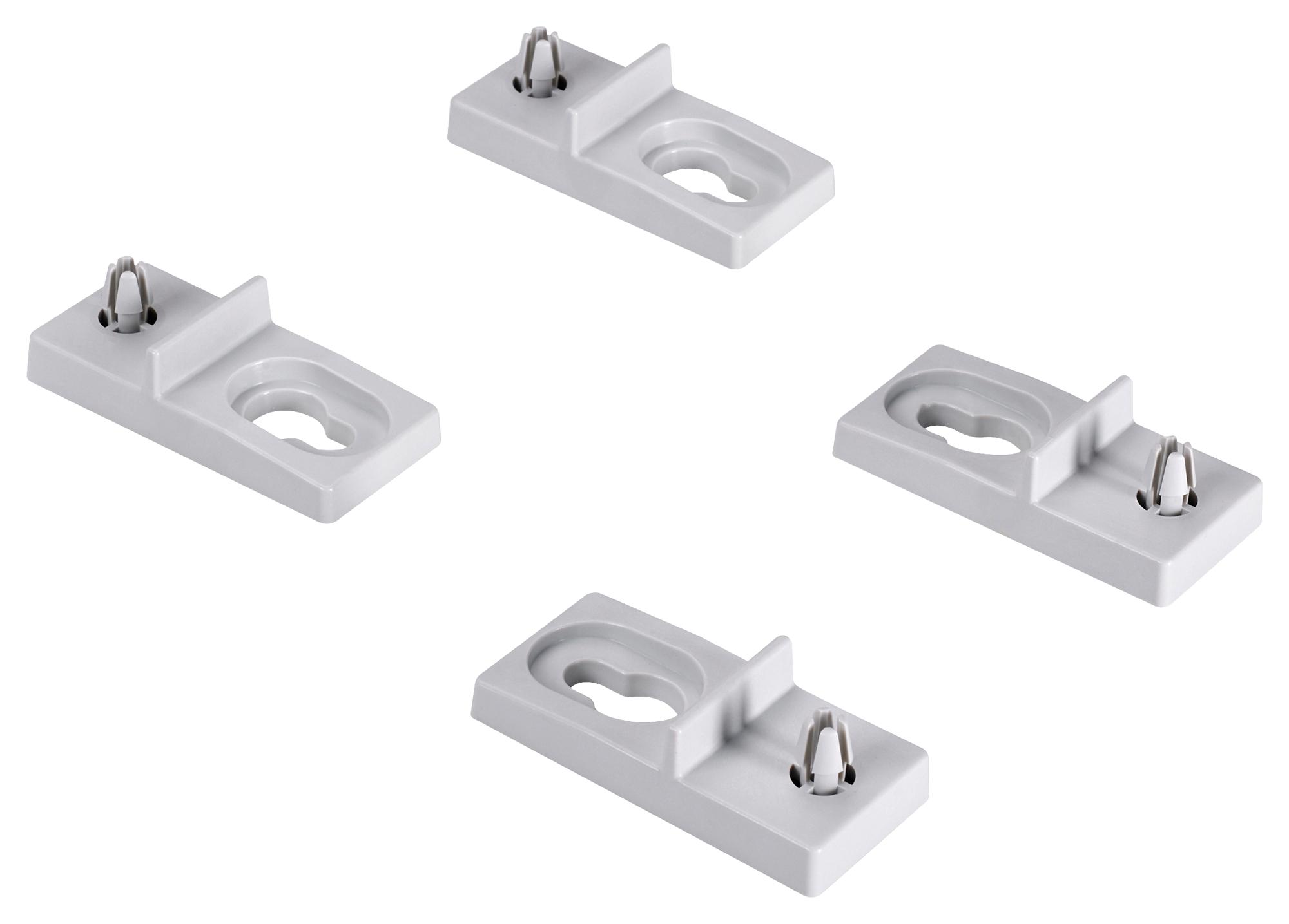 Fibox Wmkq10M Wall Mounting Lugs Set, Plastic