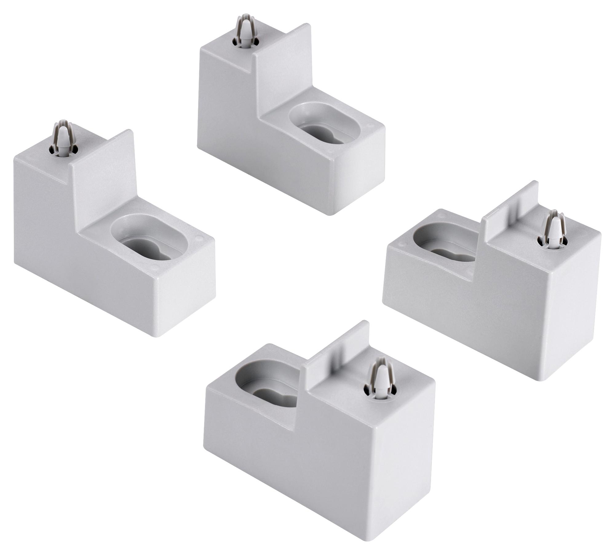 Fibox Wmkq50M Wall Mounting Lugs Set, Plastic