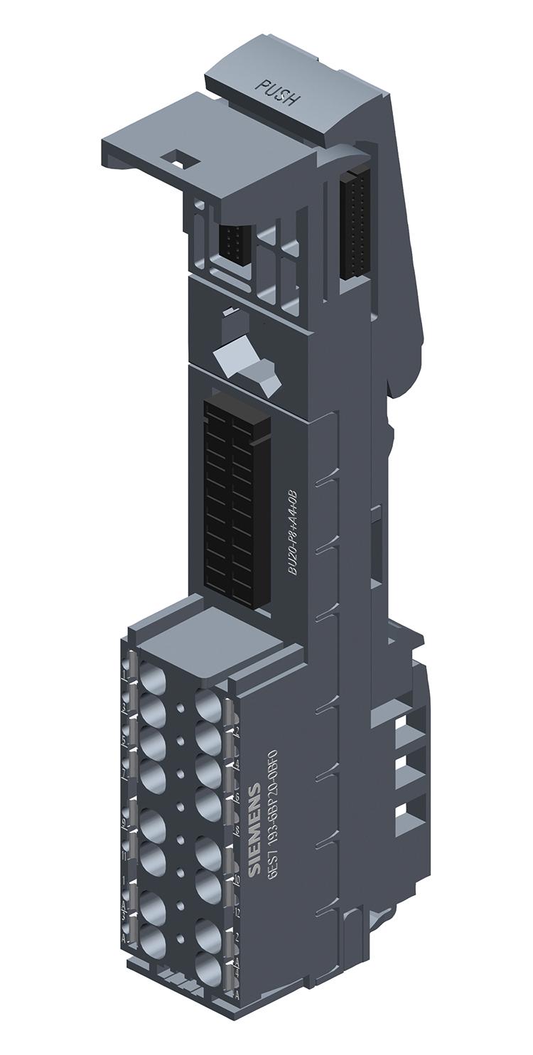 Siemens 6Es7193-6Bp20-0Bf0. Base Unit, 10A, Push In