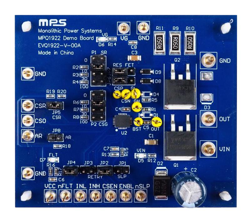 Monolithic Power Systems (Mps) Evq1922-V-00A Eval Board, Half-Bridge Gate Driver