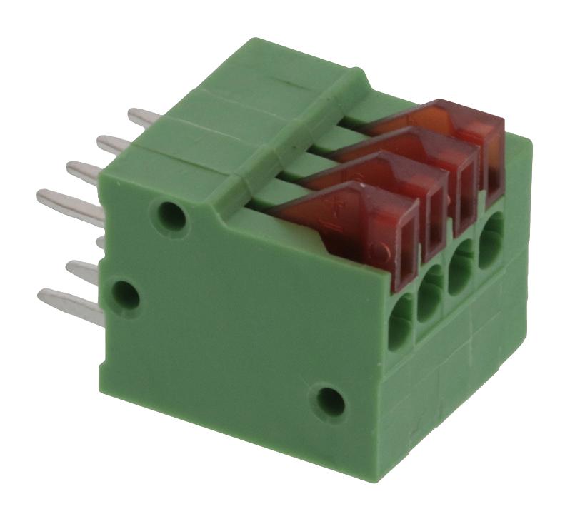 Molex 39700-0204 Spring Terminal Block 4C-Vert Green