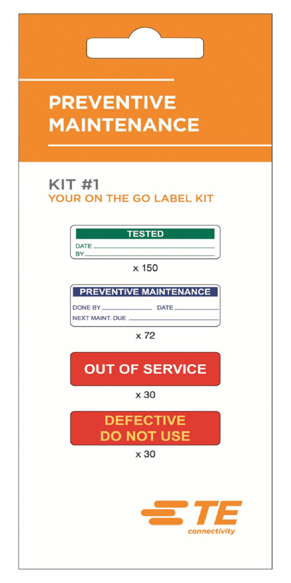 Te Connectivity 2388600-1 Label, Maintenance, Multicolour, Die-Cut