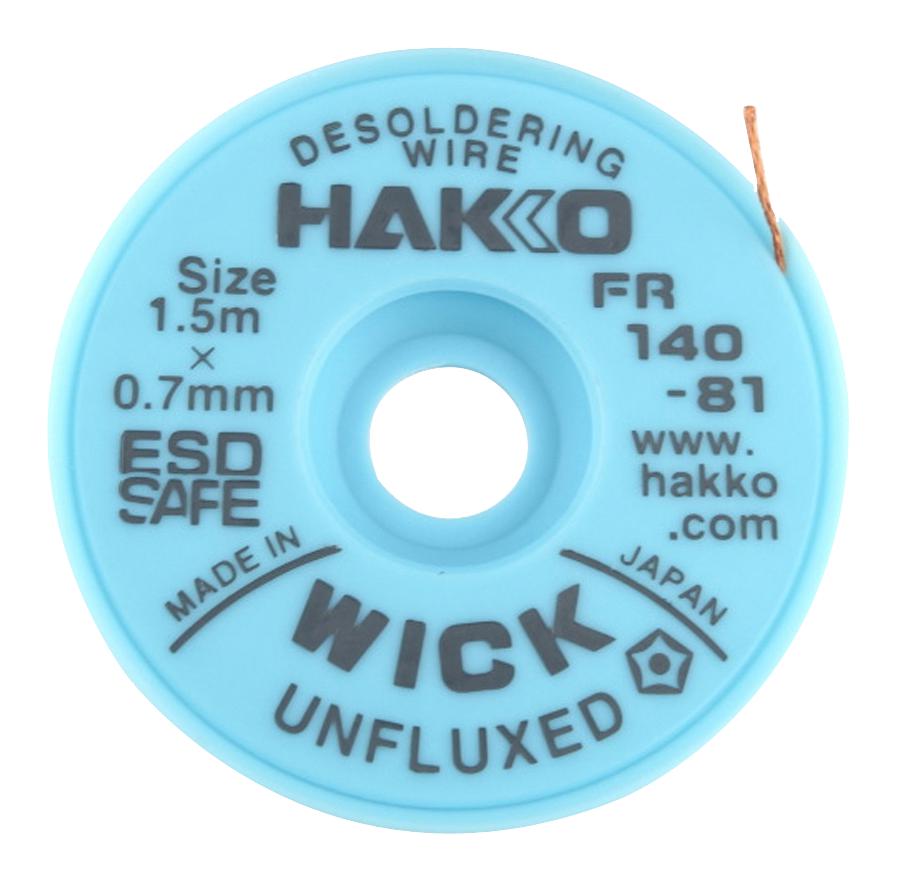 Hakko Fr140-81 Desoldering Braid, 1.5M X 0.7Mm