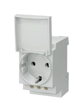 Siemens 5Te6801 Socket Outlet W/cover, 16A, Grey, Screw