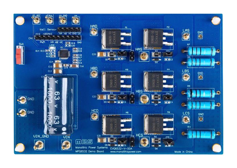 Monolithic Power Systems (Mps) Evq6532-V-00A Evaluation Board, 3-Phase Bldc Driver