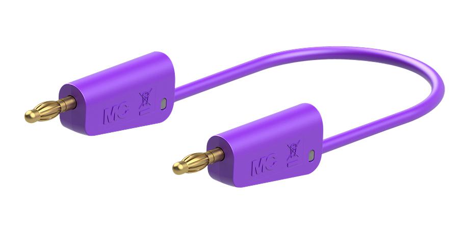 Staubli 64.1033-20026 Stackable 4Mm Banana Plug, Violet, 2M