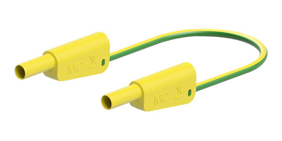 Staubli 66.2017-20020 Stackable 4Mm Banana Plug, Grn/yel, 2M