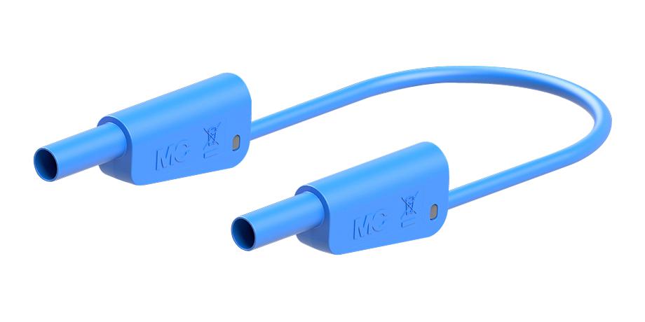 Staubli 66.2014-05023 Stackable 4Mm Banana Plug, Blue, 0.5M