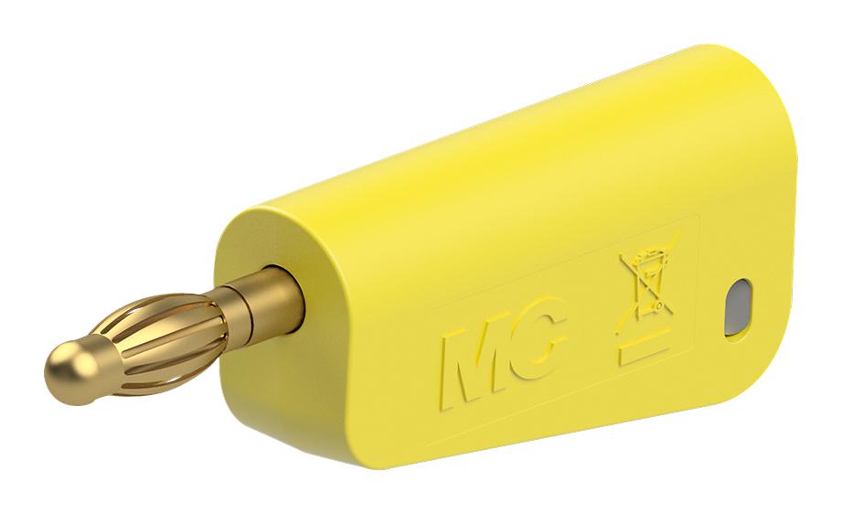 Staubli 64.1041-24 Banana Connector, Yellow, Plug, 19A