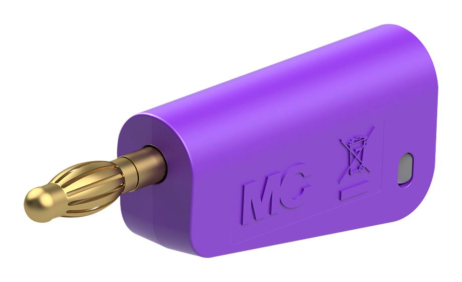 Staubli 64.1041-26 Banana Connector, Violet, Plug, 19A