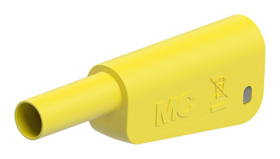 Staubli 66.2023-24 Banana Connector, Yellow, Plug, 32A