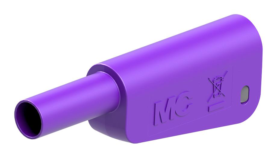 Staubli 66.2025-26 Banana Connector, Violet, Plug, 32A