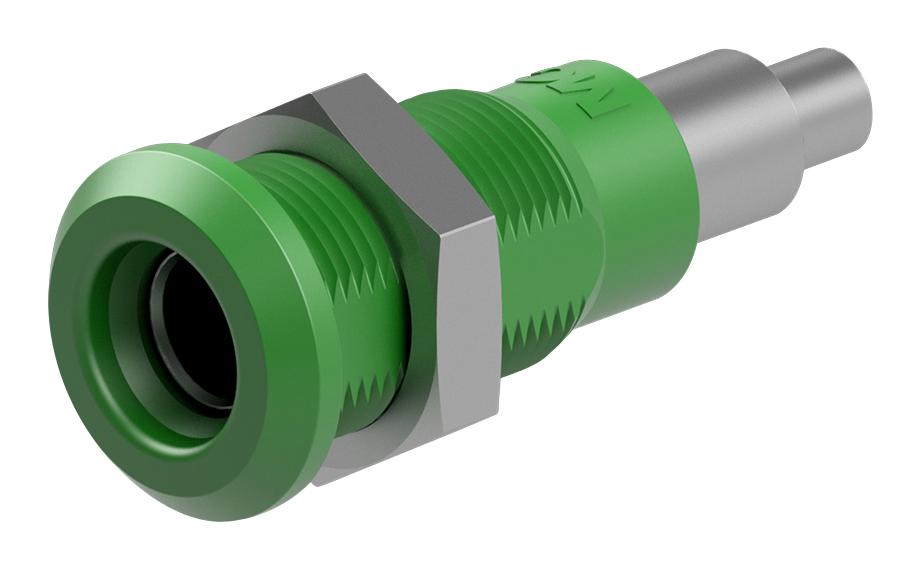 Staubli 64.3042-25 Banana Connector, Green, Socket, 25A