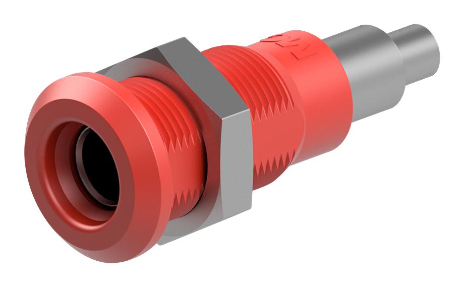 Staubli 64.3042-22 Banana Connector, Red, Socket, 25A