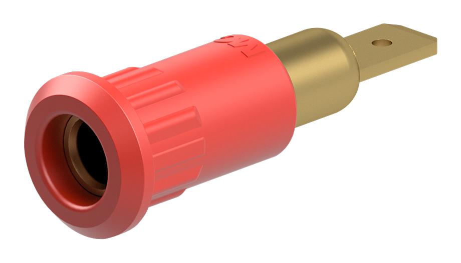 Staubli 64.3010-22 Banana Connector, Red, Socket, 25A