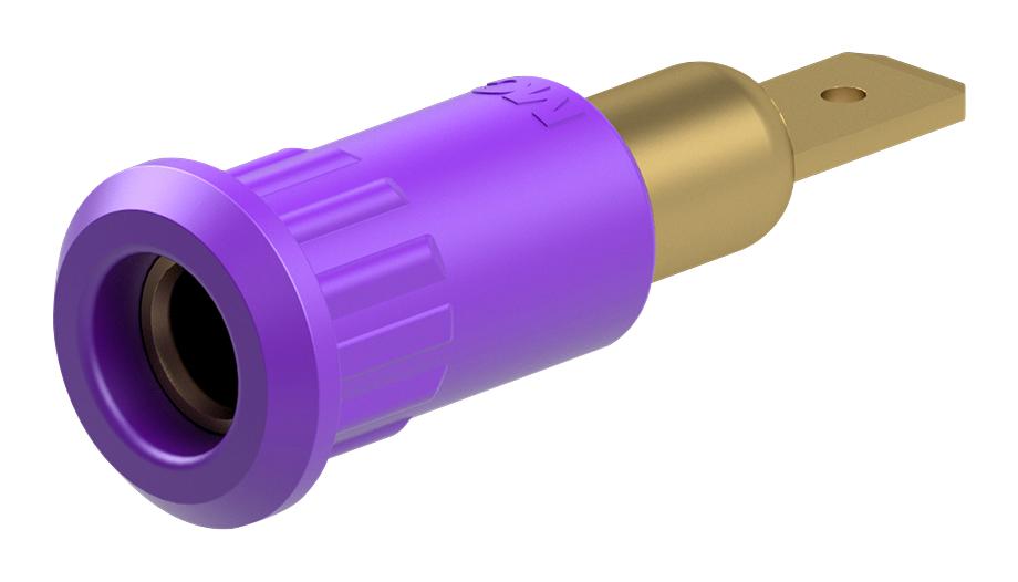 Staubli 64.3010-26 Banana Connector, Violet, Socket, 25A