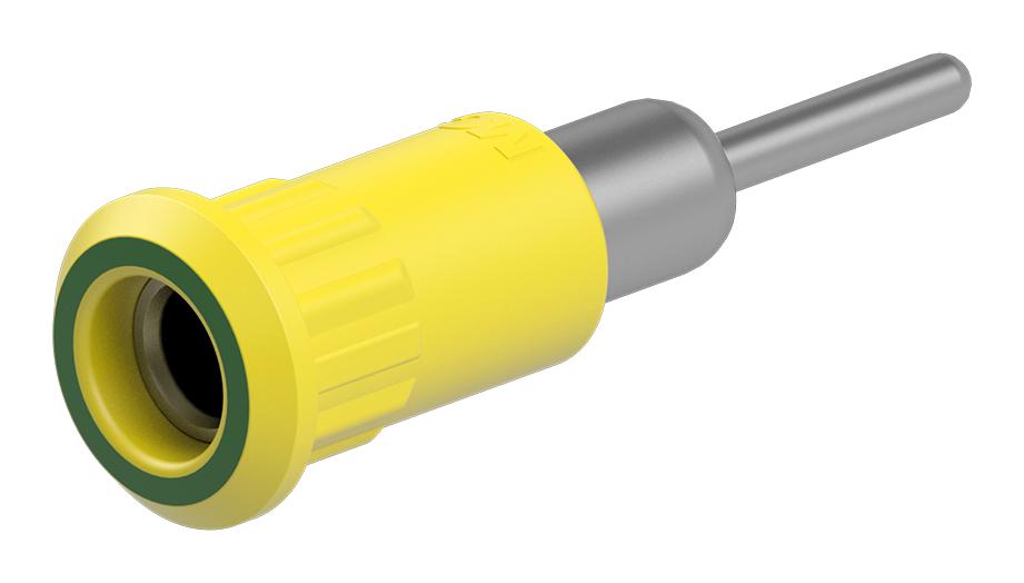 Staubli 64.3011-20 Banana Connector, Grn/yel, Socket, 25A