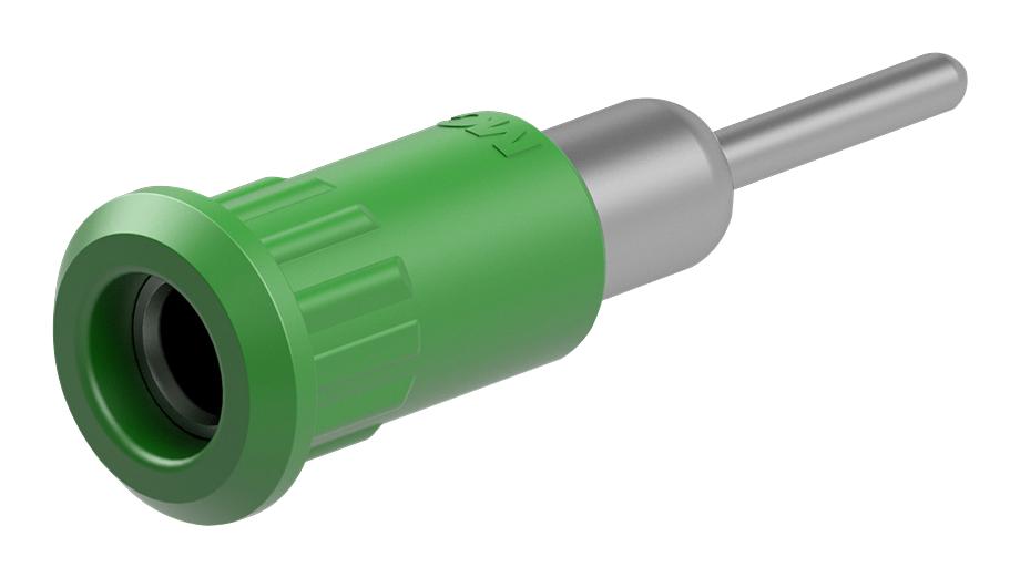 Staubli 64.3011-25 Banana Connector, Green, Socket, 25A