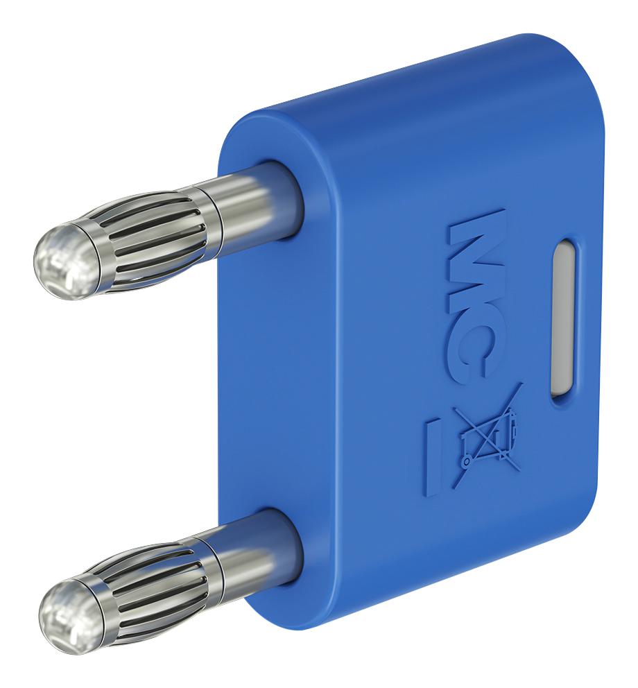 Staubli 64.4012-23 Banana Connector, Blue, Plug, 32A