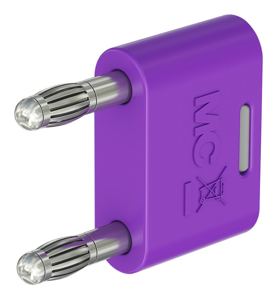 Staubli 64.4012-26 Banana Connector, Violet, Plug, 32A